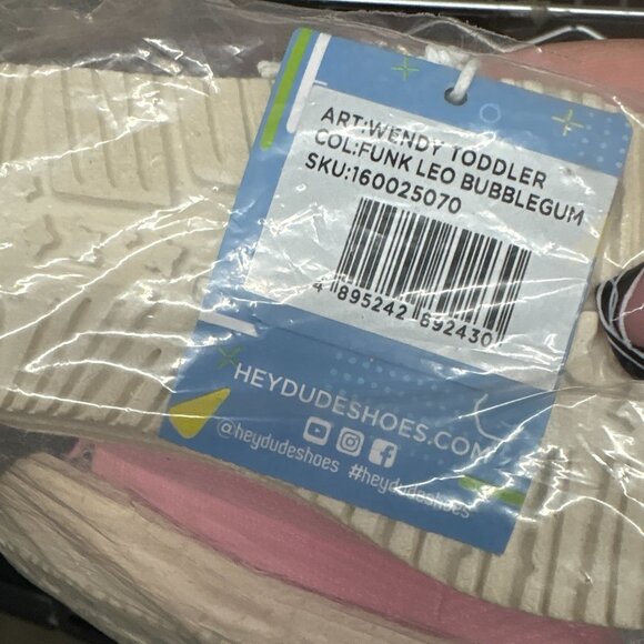 NWT Hey Dude Girl's Wendy Toddler Loe Funk Bubblegum Lace Up Loafers-Size 6 T - Picture 7 of 7